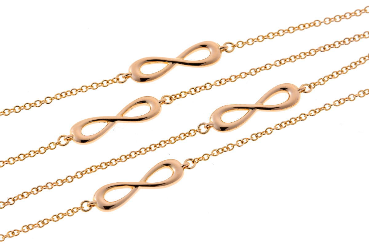 Tiffany & Co. ティファニー インフィニティ エンドレス 6モチーフ ネックレス - ピンクゴールド 750PG 2610003