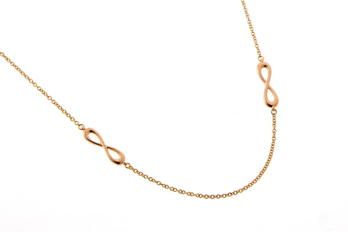Tiffany & Co. ティファニー インフィニティ エンドレス 6モチーフ ネックレス - ピンクゴールド 750PG 2610003