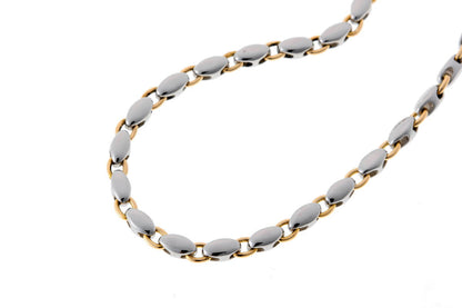 BVLGARI ブルガリ ライスチェーン ネックレス - イエローゴールド / ステンレススチール 750YG / SS 2610004