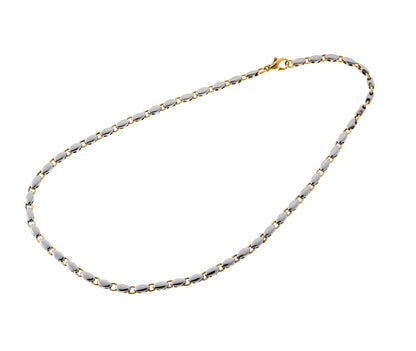 BVLGARI ブルガリ ライスチェーン ネックレス - イエローゴールド / ステンレススチール 750YG / SS 2610004