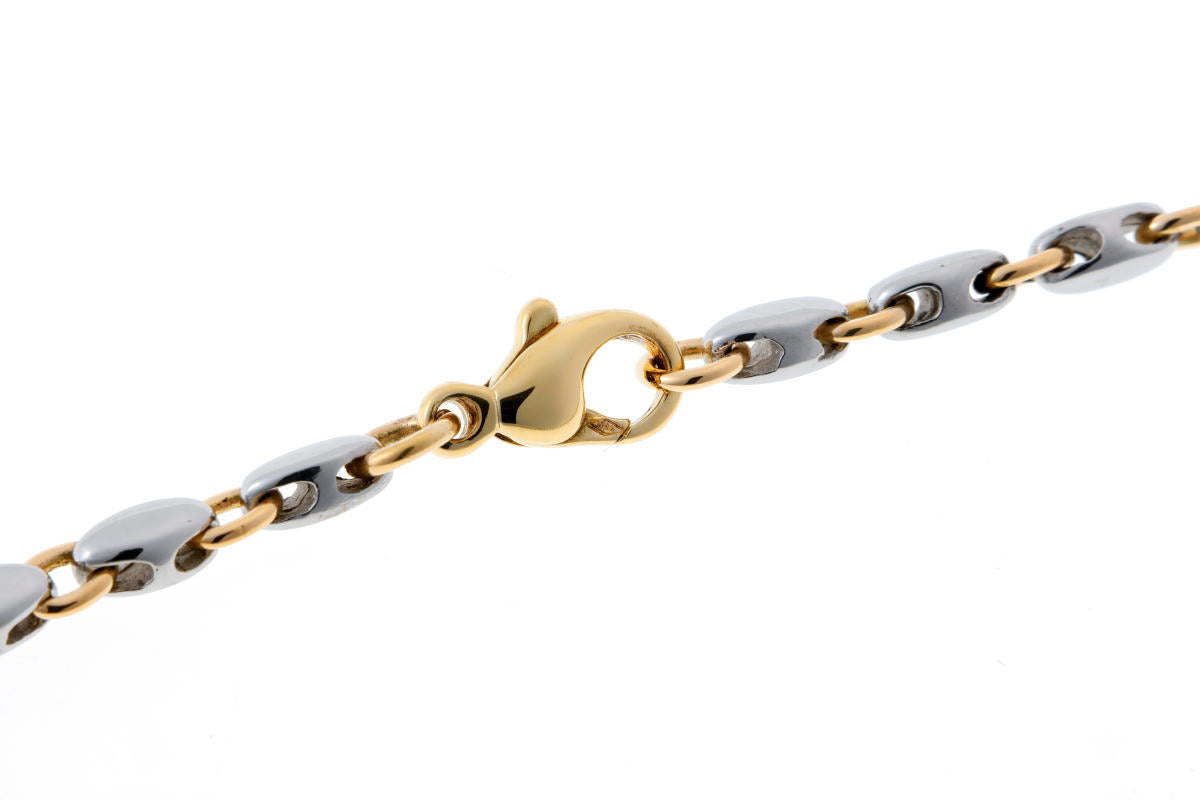BVLGARI ブルガリ ライスチェーン ネックレス - イエローゴールド / ステンレススチール 750YG / SS 2610004