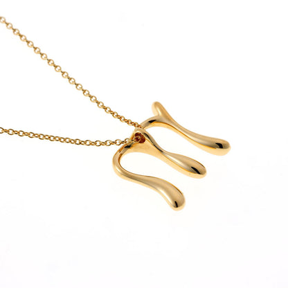 Tiffany & Co. ティファニー エルサペレッティ アルファベット イニシャルM ネックレス - イエローゴールド 750YG 2610020