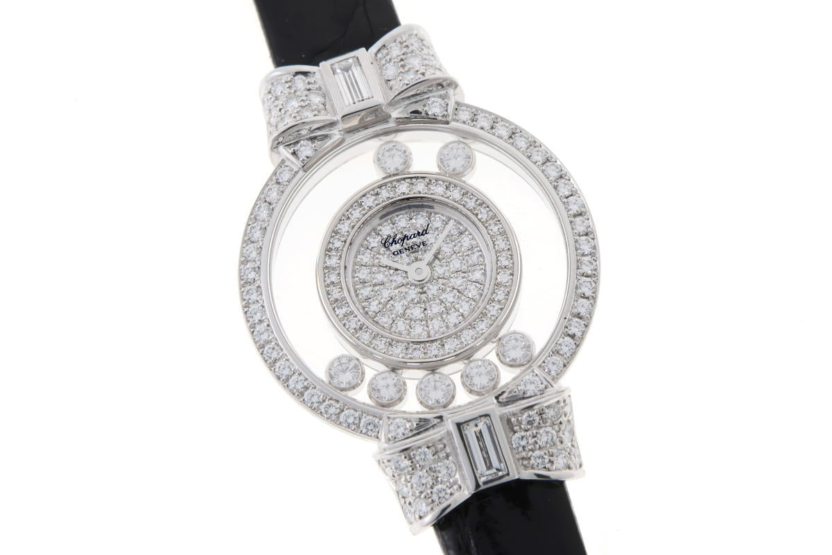 Chopard ショパール ハッピーダイヤモンド リボン ウォッチ  クォーツ 20/5020 750WG レディース 時計 2610028