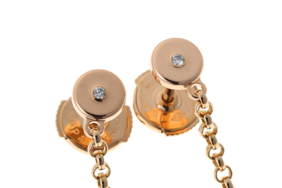 HERMES エルメス ガンバード ダイヤ ピアス - ピンクゴールド 750PG 2610042