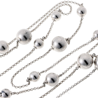 GEORG JENSEN ジョージジェンセン スフィア　ロング ネックレス - シルバー SV925 2610051