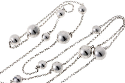 GEORG JENSEN ジョージジェンセン スフィア　ロング ネックレス - シルバー SV925 2610051
