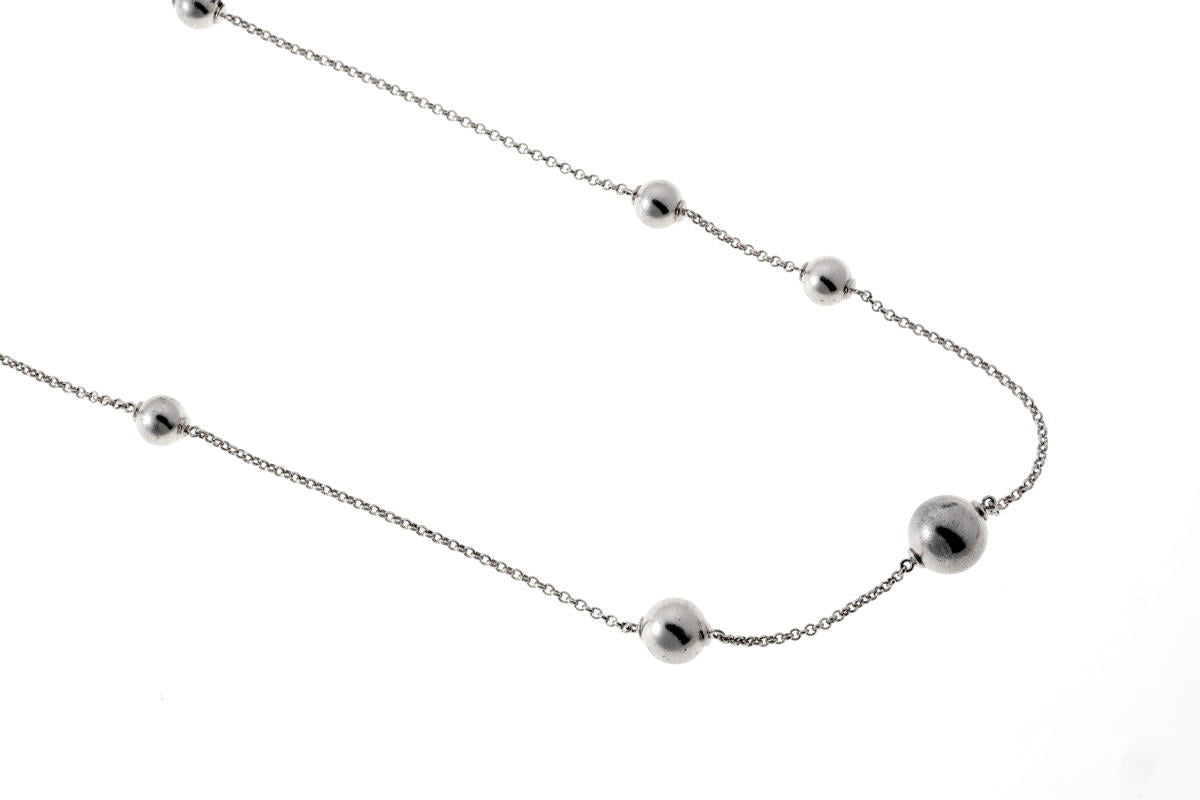 GEORG JENSEN ジョージジェンセン スフィア　ロング ネックレス - シルバー SV925 2610051