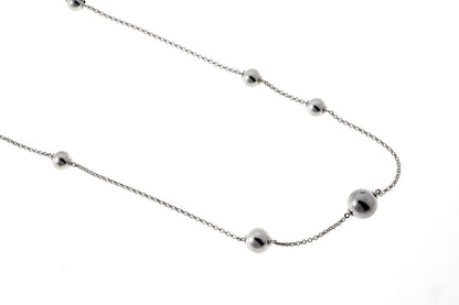GEORG JENSEN ジョージジェンセン スフィア　ロング ネックレス - シルバー SV925 2610051