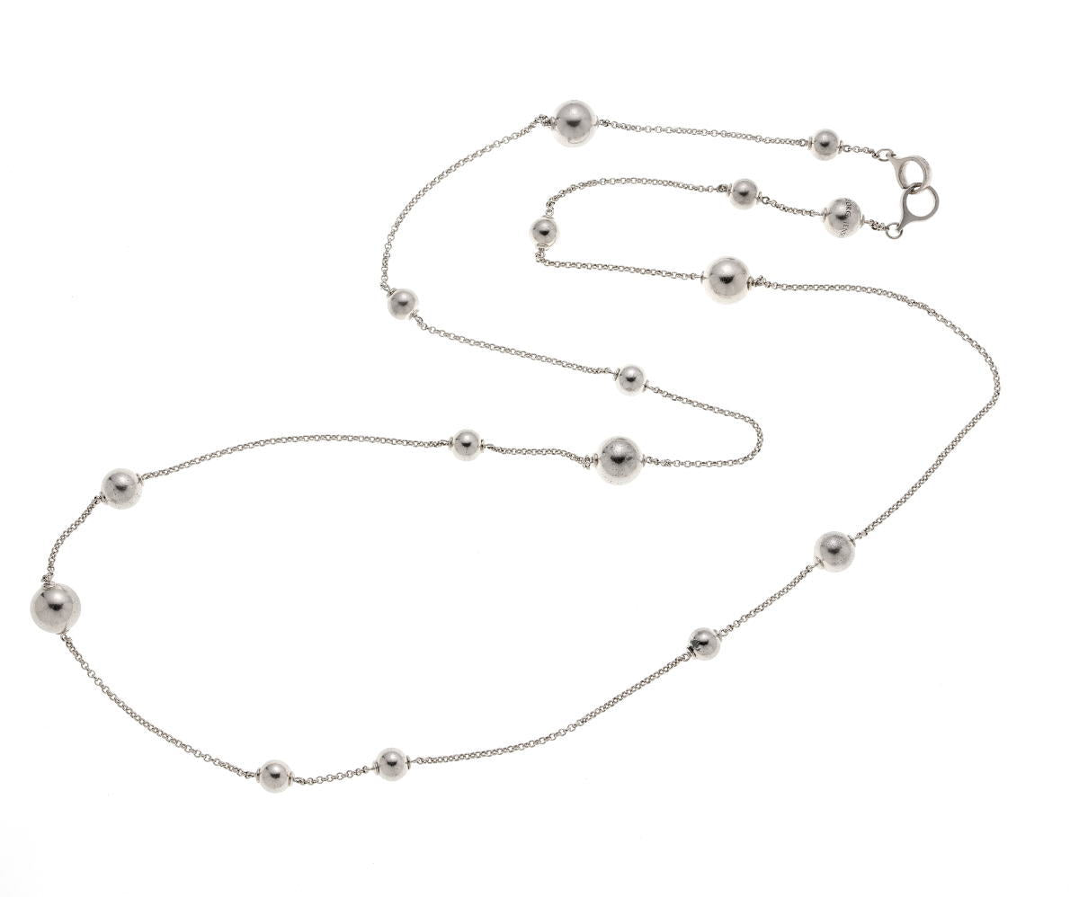 GEORG JENSEN ジョージジェンセン スフィア　ロング ネックレス - シルバー SV925 2610051