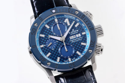 EDOX エドックス クロノオフショア1 クロノグラフ デイデイト オートマチック ※難あり 01122-3BU3-BUIN3-L SS / CE メンズ 時計 2610053