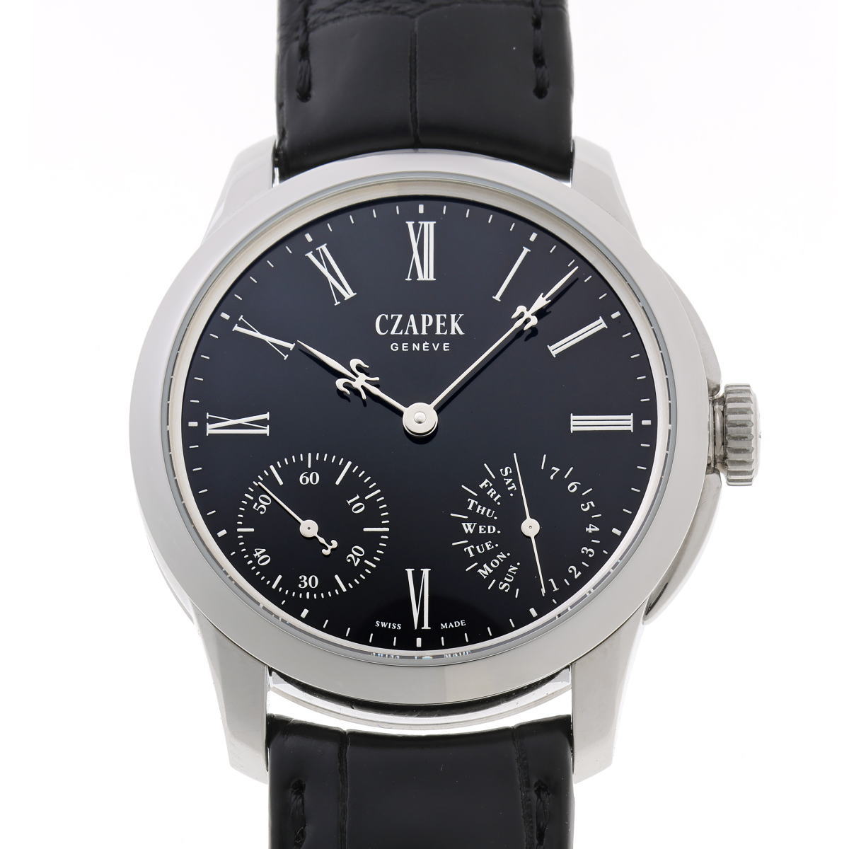 CZAPEK  チャペック ケ・デ・ベルク ブラックエナメル S 手巻 Cal.SHX1 ファーストピース Black Enamel S SS メンズ 時計 2610065
