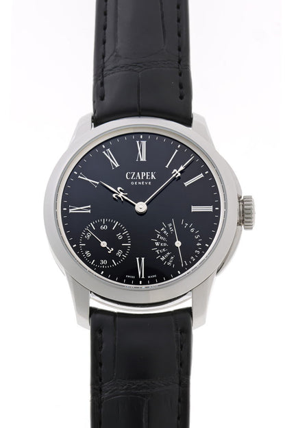 CZAPEK  チャペック ケ・デ・ベルク ブラックエナメル S 手巻 Cal.SHX1 ファーストピース Black Enamel S SS メンズ 時計 2610065