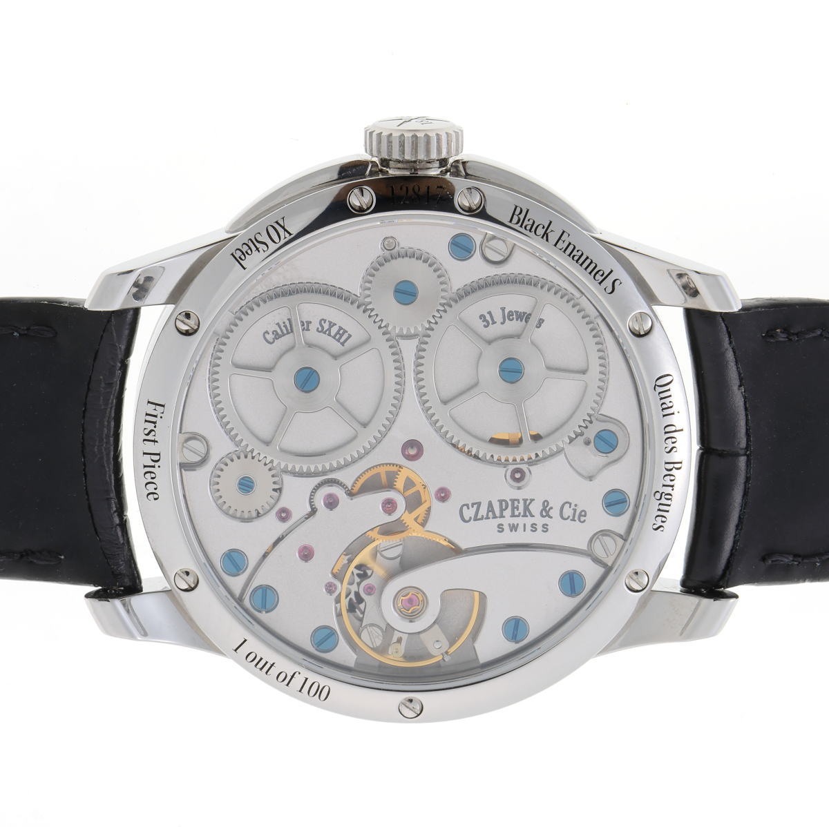 CZAPEK  チャペック ケ・デ・ベルク ブラックエナメル S 手巻 Cal.SHX1 ファーストピース Black Enamel S SS メンズ 時計 2610065