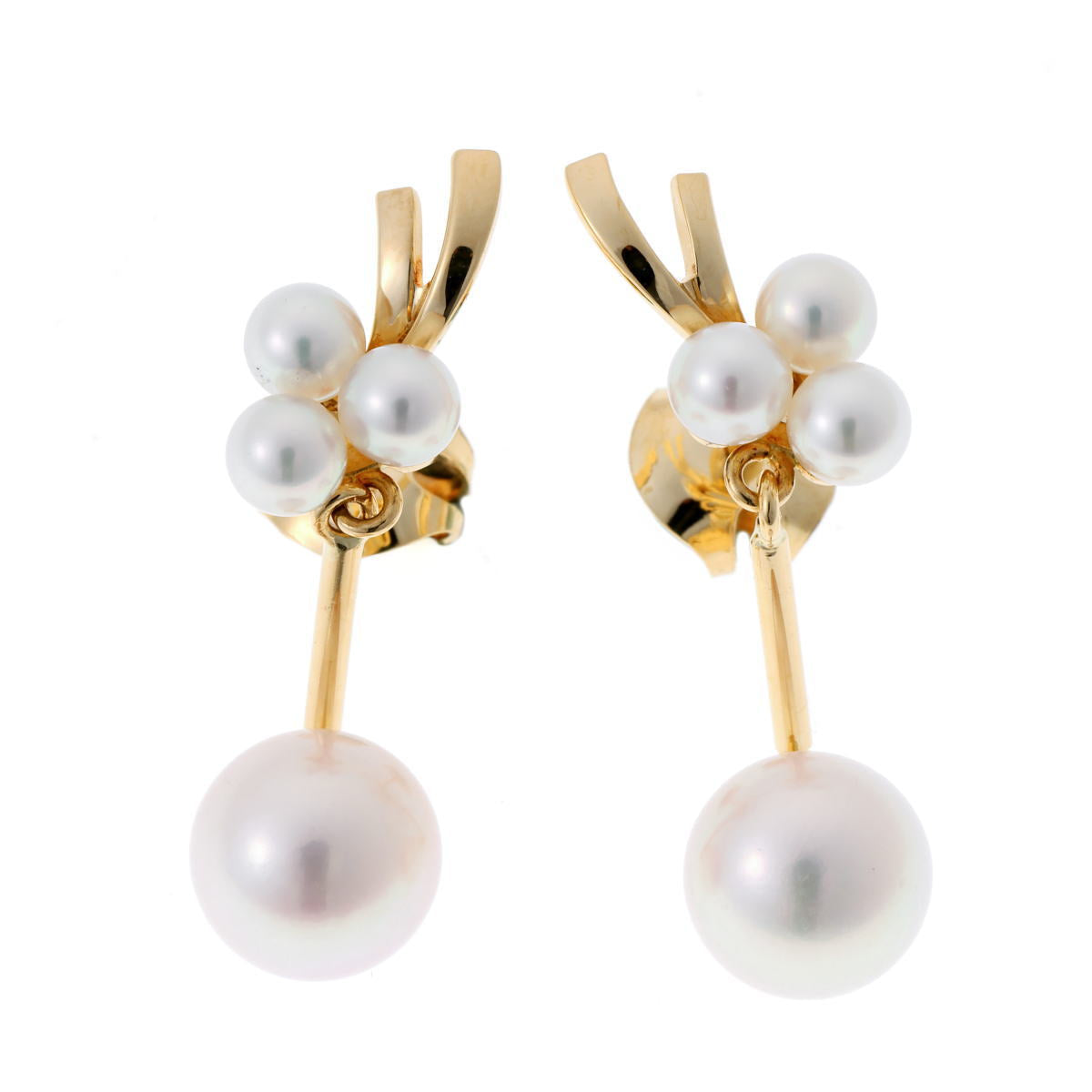 MIKIMOTO ミキモト パール ピアス - イエローゴールド K18 2610075