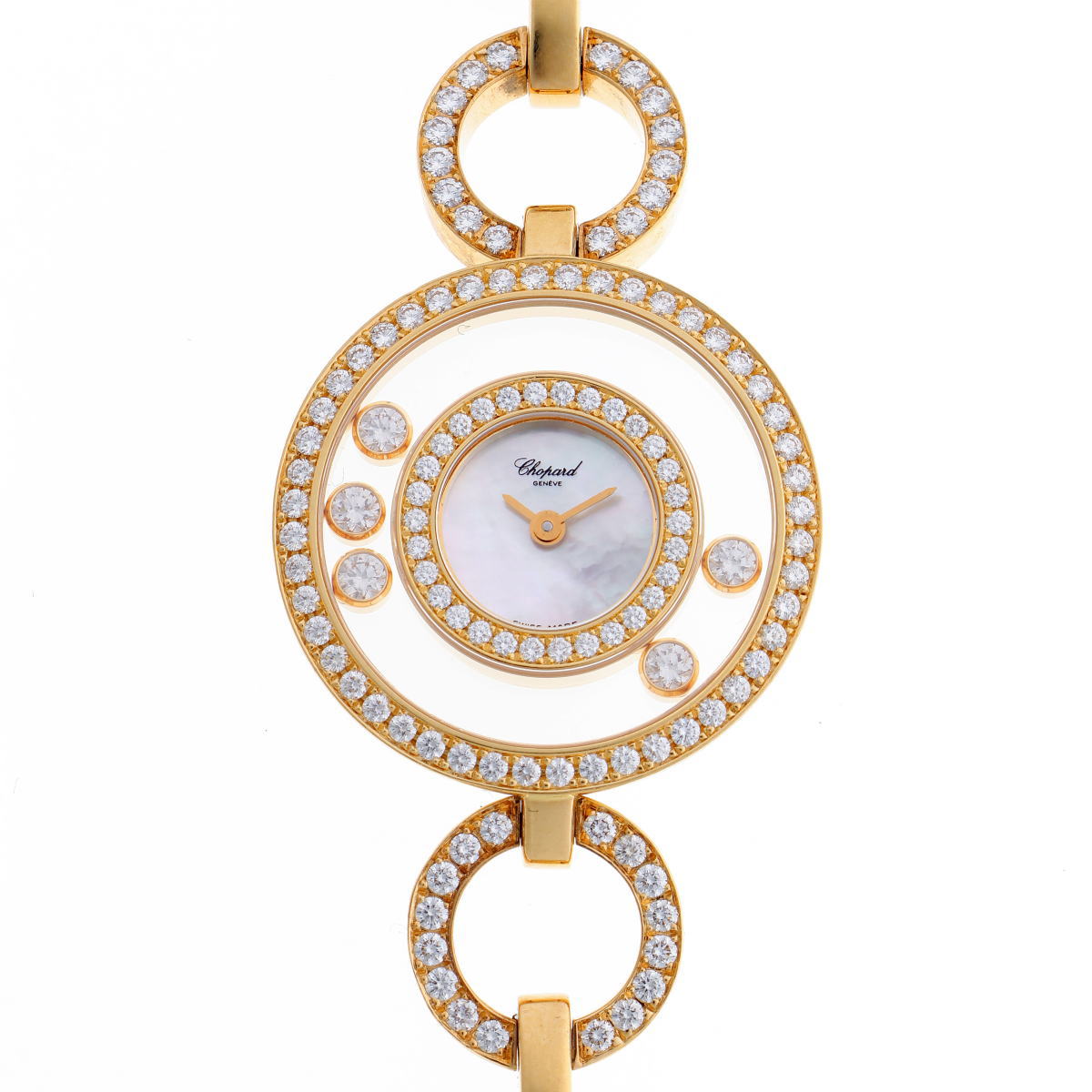 Chopard ショパール ハッピーダイヤモンド クォーツ 207219-0001 750YG レディース 時計 2610079