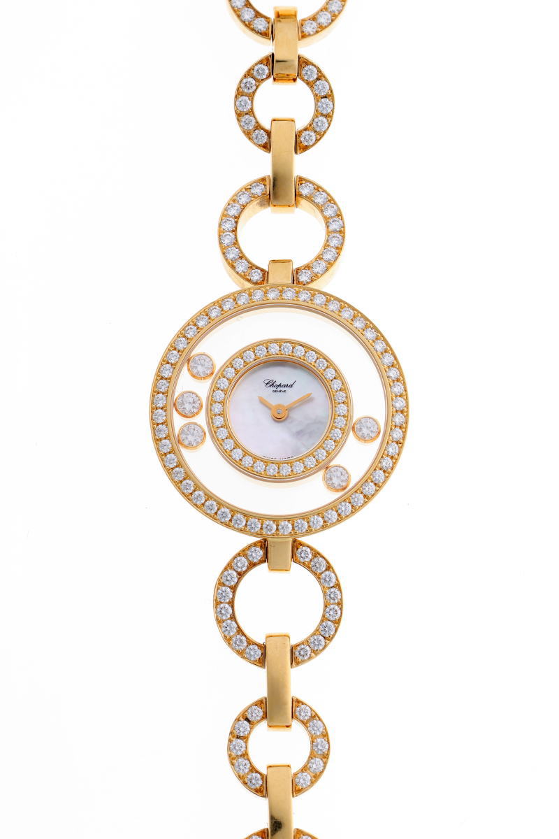 Chopard ショパール ハッピーダイヤモンド クォーツ 207219-0001 750YG レディース 時計 2610079
