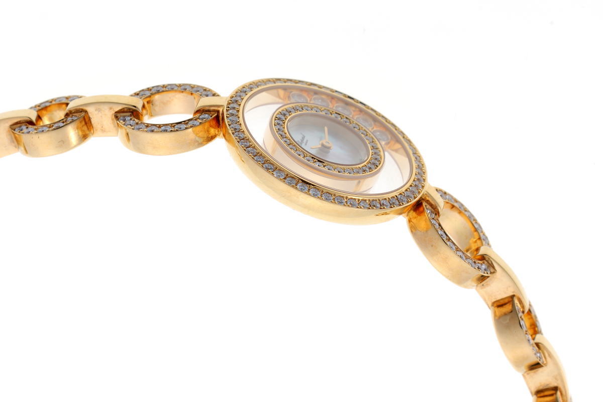 Chopard ショパール ハッピーダイヤモンド クォーツ 207219-0001 750YG レディース 時計 2610079