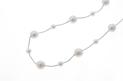 TASAKI タサキ バロックパール ロング ネックレス - ホワイトゴールド K18WG 2610090