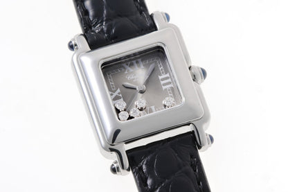 Chopard ショパール ハッピーダイヤモンド スクエア クォーツ 27/8892-23 SS レディース 時計 2610105