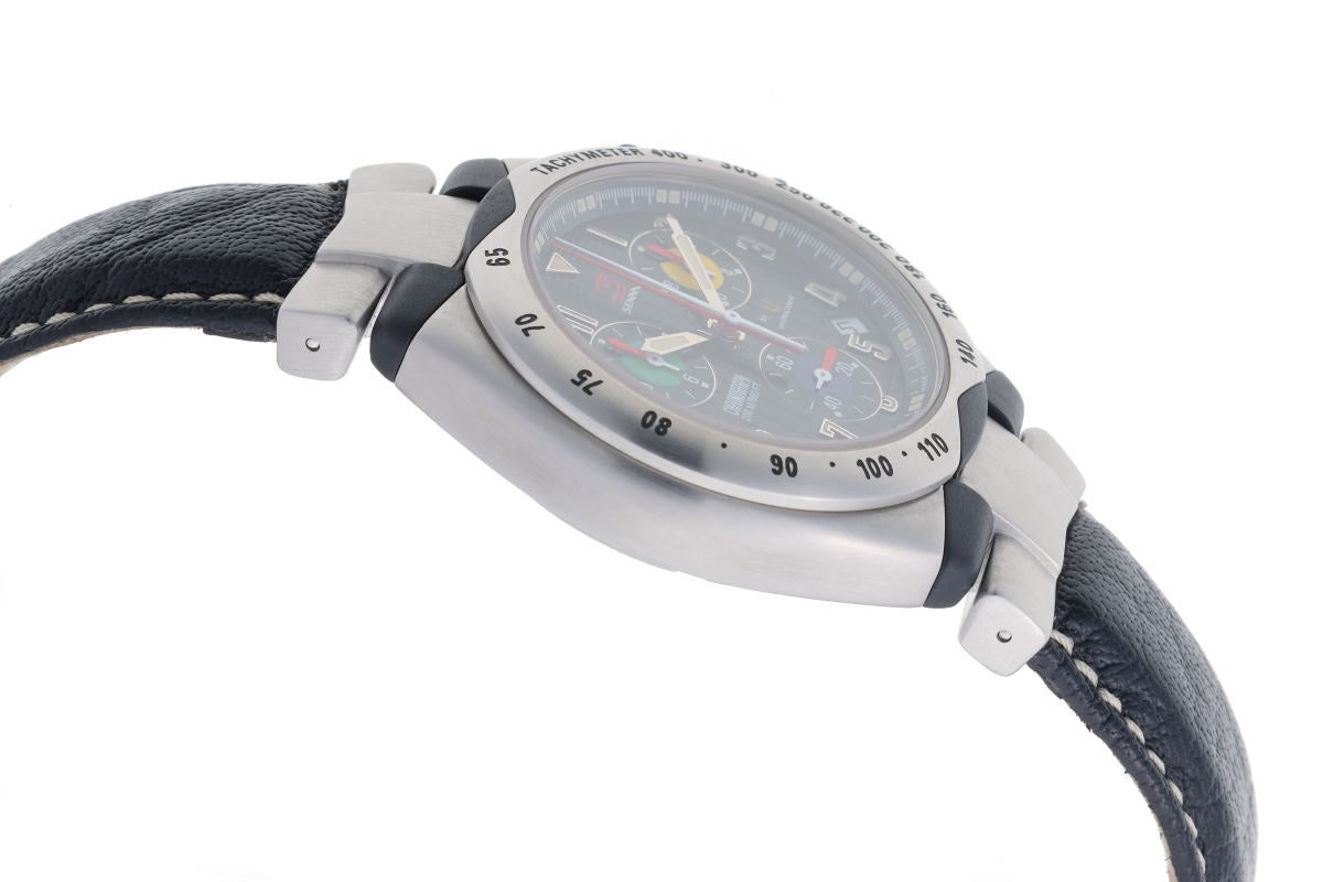 Universal Geneve ユニバーサルジュネーブ アイルトンセナ クロノグラフ クォーツ 975.310 SS / カーボン メンズ 時計 2610110