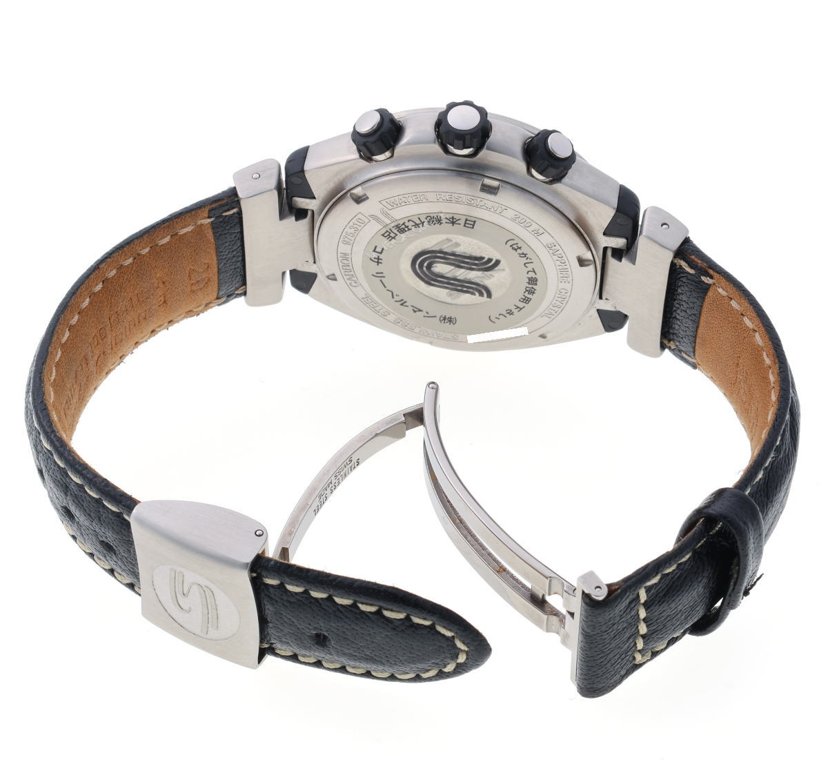 Universal Geneve ユニバーサルジュネーブ アイルトンセナ クロノグラフ クォーツ 975.310 SS / カーボン メンズ 時計 2610110