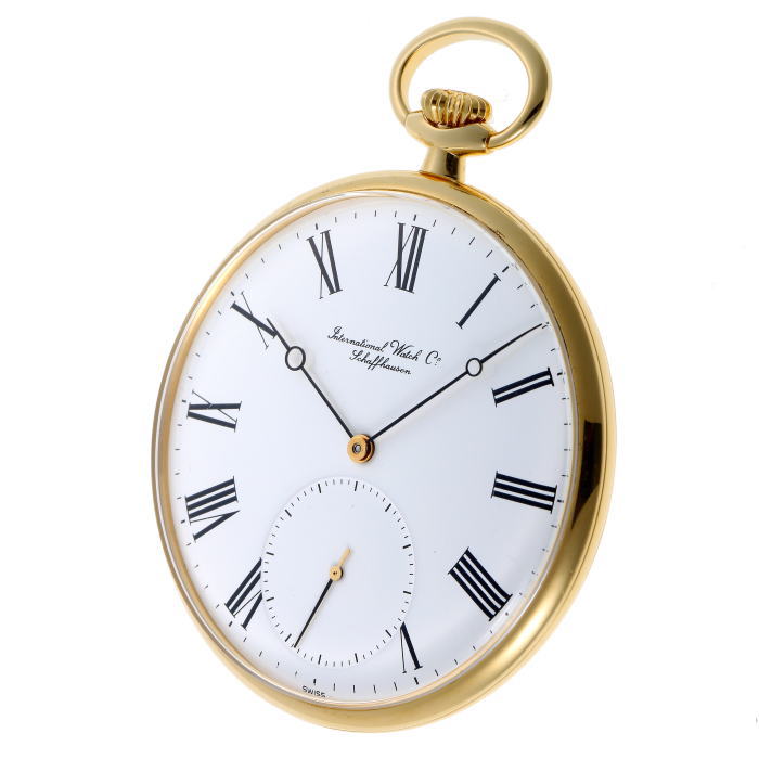 IWC インターナショナルウォッチ ポケットウォッチ 懐中 スモールセコンド 手巻 Cal.9520 Ref.5201 750YG メンズ 時計 2110230
