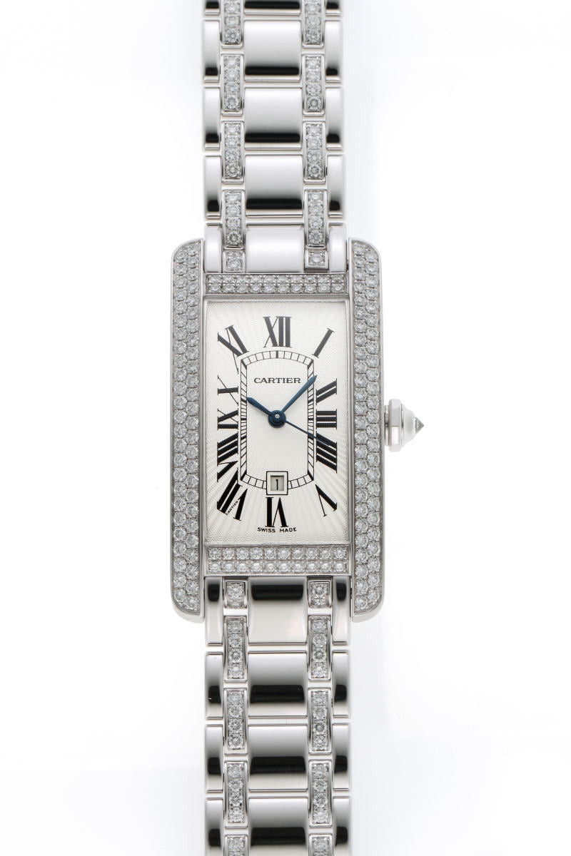 Cartier カルティエ タンクアメリカン MM ダイヤ オートマチック